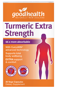 Buy Turmeric Extra Strength  30's for $10 when you buy any Good Health Product